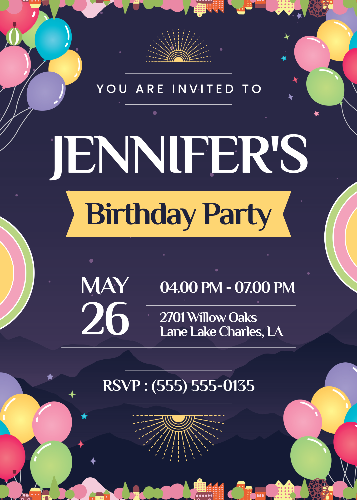 Birthday invite flyer picture