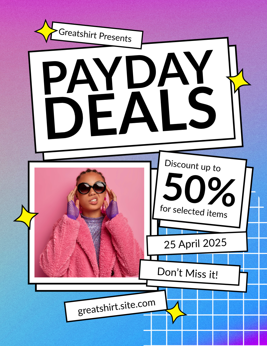 Payday sale flyer picture